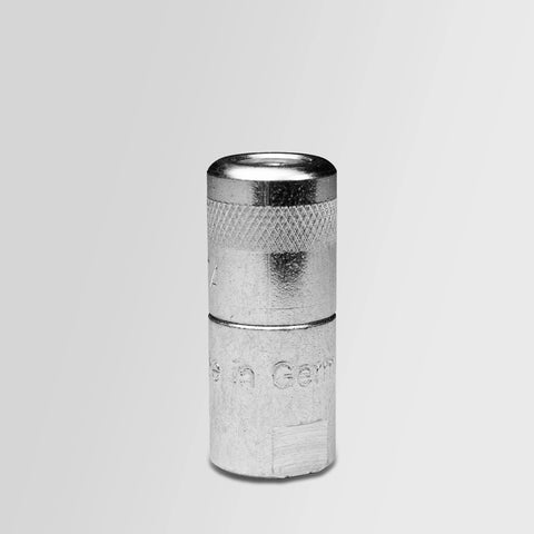 Greifkupplung aus Stahl für Injektionsarbeiten in Frontansicht