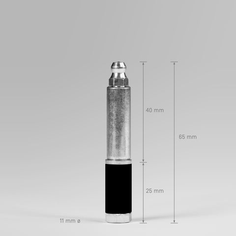 Injektionspacker 060-R aus Stahl mit Maßangaben zur Länge